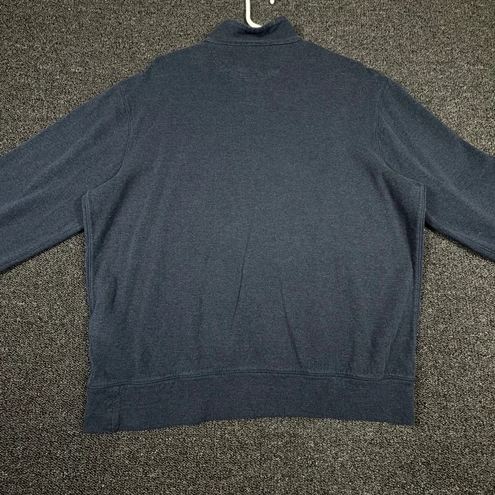 Polo Ralph Lauren Herringbone Quarter Zip Pullover Sweater Men's L Navy